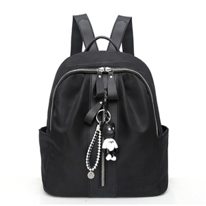 School Backpack Casual Handbag Shoulder Bag (Black)