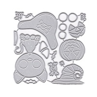 Scrapbook DIY Cutting Pressing Stencils Craft Carbon Steel Cutting Dies Halloween Pumpkin Head WS-1064 9.9*9.9cm