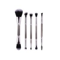 Select Mall 5PCS Dual-Head Cosmetic Brush Set and Cosmetic Pack Portable Cosmetic Brush Tool