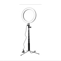 Selfie Stick 5500K Dimmable Video Light 16cm LED Ring Lamp with Phone Holder bluetooth Shutter Wrench for Youtube Tik Tok Live Streaming