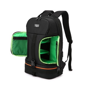 Side Open Travel Carry Camera Bag Backpack for Canon for Nikon DSLR Camera Tripod Lens Flash Tablet Laptop Pad