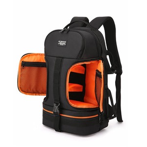 Side Open Travel Carry Camera Bag Backpack for Canon for Nikon DSLR Camera Tripod Lens Flash Tablet Laptop Pad
