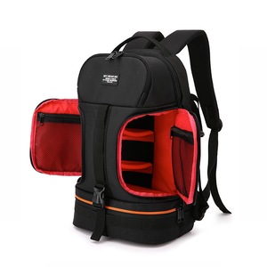 Side Open Travel Carry Camera Bag Backpack for Canon - RED