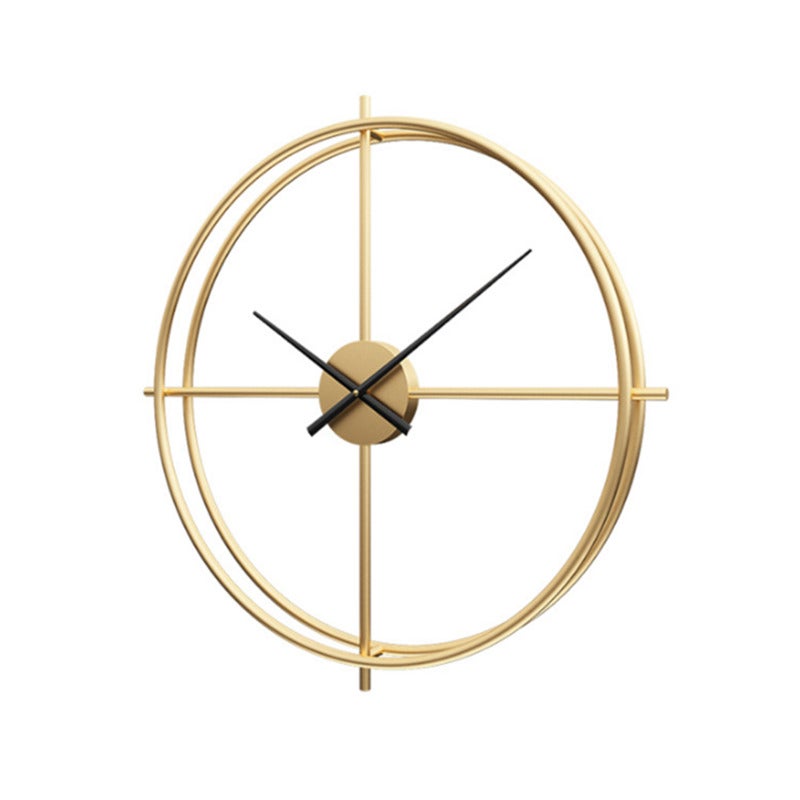 Silent Wall Clock Non Ticking Oversize Farmhouse Rustic Metal Vintag Large Decorative Living Room Bedroom Office Kitchen-Gold