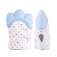 Silicone Baby Teether Pacifier Glove Natural Thumb Sound Teething Chewable Nursing Beads Child Give Up Sucking Fingers