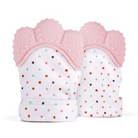 Silicone Baby Teether Pacifier Glove Natural Thumb Sound Teething Chewable Nursing Beads Child Give Up Sucking Fingers