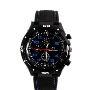 Silicone Band Quartz Analog Sport Watch BLUE COLOR