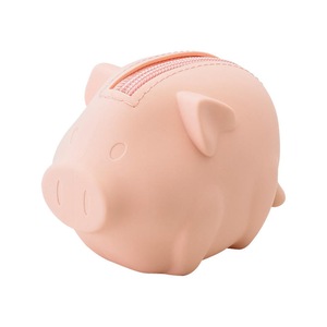 Silicone Coin Purse Animal Cartoon Storage Bag Portable Mini Doll Money Wallet Coins Bag PIGLET COLOR