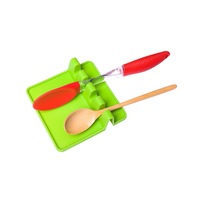 Silicone Rack Cover Lid Spoon Spatula Colander Pad Rest Stand Kitchen Storage Organizer Tableware