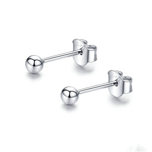 Silver plating Ball Sleeping Stud Earrings for Women Design Jewelry