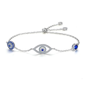 Silver plating Blue Eyes Link Women Bracelets for Women Jewelry Gift