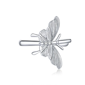 Silver plating Butterfly Ear Clips for Women Jewelry Gifts for Girl