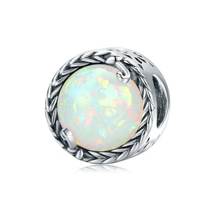 Silver plating Colorful Simple Vine Charm for Bracelet Bangle DIY Jewelry