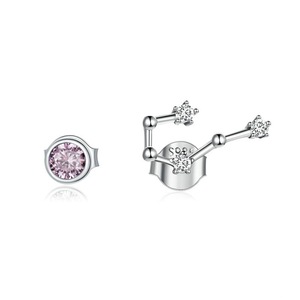 Silver plating Constellation Stud Earrings for Women Birthday Gift Jewelry
