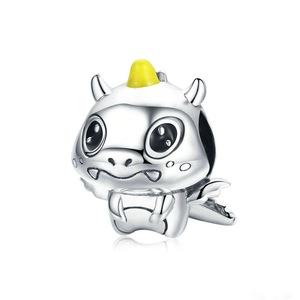 Silver plating Cute Licorne Dragon Dinosaur Beads Fit Women Bracelets & Necklaces Jewelry