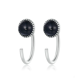 Silver plating Deep Night Sky Stud Earrings for Women Jewelry