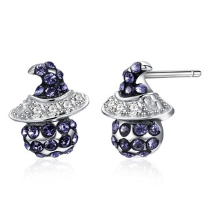 Silver plating Earrings From Hat Studs for Women Girls Jewelry