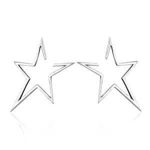 Silver plating Exquisite Star Stud Earrings for Women Jewelry