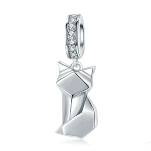 Silver plating Floding Fox Pendant Charm Fit Women Bracelet or Necklace Jewelry