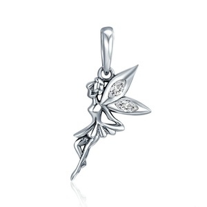 Silver plating Flower Fairy Beads Pendants Fit Charm Bracelet Necklace DIY Jewelry Gift