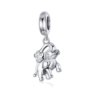 Silver plating Happy Elephant Animal Pendant Charms Fit Women Chain Necklaces Jewelry