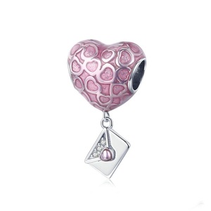 Silver plating Heart To Heart Love Envelope Pendant Charms Fit Women Necklaces Chain Jewelry