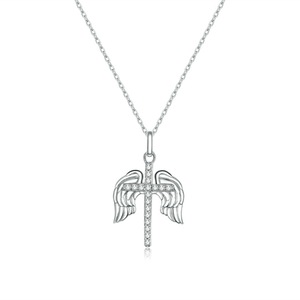 Silver plating Holy Cross Pendant Necklace for Women Family Gifts Jewelry