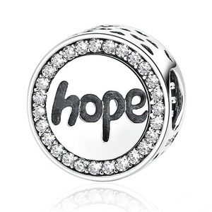 Silver plating "Hope" Letter Alphabet Charm Charms Fit Bracelets & Necklaces for Women Fashion Jewelry
