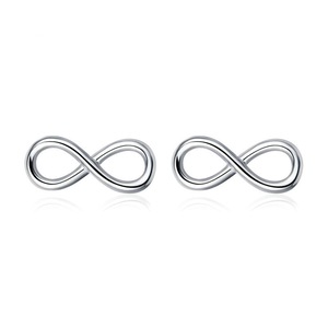 Silver plating Infinity Love Stud Earrings for Women Fashion Earrings Jewelry