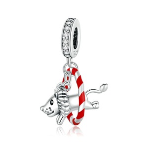Silver plating Jewelry Black Circus Jumping Game Charms for Bracelet Women Jewelry