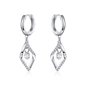 Silver plating Jewelry Dangle Earrings for Women Elegant Wedding Jewelry