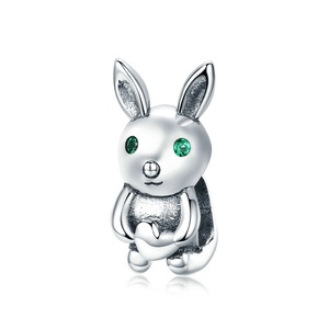 Silver plating Jewelry Innocence Rabbit Charm Fit Bracelet & Bangle Bracelet Charms