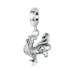 Silver plating Jewelry Pendant Charm Bracelet Rooster Charms DIY Jewelry