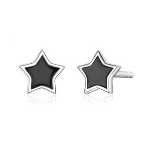 Silver plating Jewelry Simple Minimalist Star Stud Earrings for Girl Jewelry