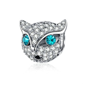 Silver plating Kitten Cat Fox Shape Charms Beads Fit Bracelet Jewelry
