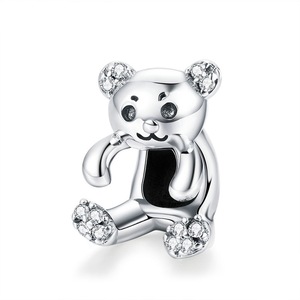 Silver plating Little Bear Pendant Animal Charms Fit Charm Bracelets Necklace DIY Jewelry