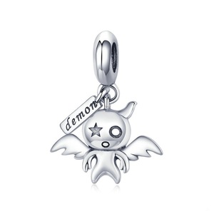 Silver plating Little Evil Devil Beads Charms Fit Charm Bracelets Necklaces DIY Jewelry