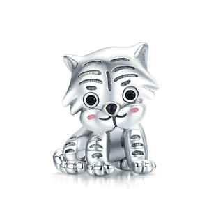 Silver plating Little Tiger Beads for Bracelet Charms Jewelry