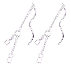 Silver plating Long Tassels Earrings for Women Couple Creative Geometric Wedding Jewelry