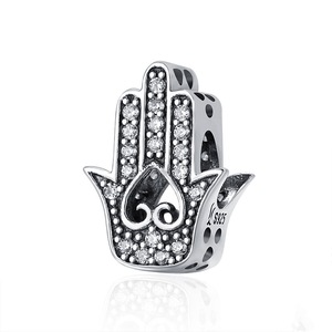 Silver plating Luck Hand of Charms Fit Women Bracelets & Necklaces DIY Jewelry
