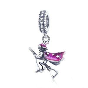 Silver plating Magic Witch Pendant Charms Fit for Women Bracelets DIY Jewelry