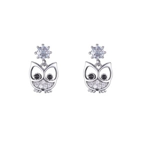 Silver plating Owl Earrings for Women Girls Gift Fashion Statement Jewelry Cute Earrings