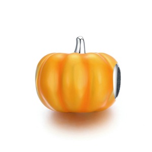 Silver plating Pumpkin Cute Charm for Bracelet Fine Jewelry DIY Bangle bead