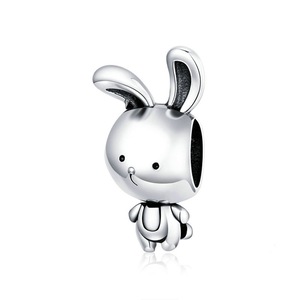 Silver plating Rabbit Animal Charm for Bracelet & Bangle Jewelry