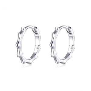 Silver plating Round Hoop Earrings for Women Minimalist Jewelry