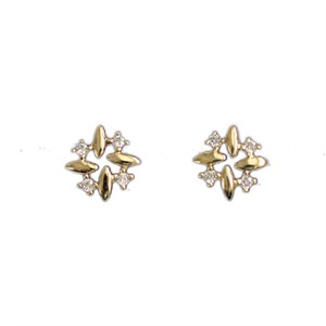 Silver plating Simple Inlaid Windmill Earrings Women Exquisite Sweet Student Jewelry