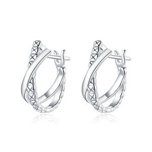 Silver plating Stud Earrings for Women Girl Jewelry Earring