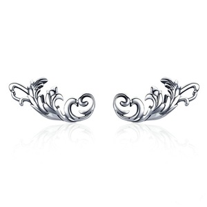 Silver plating Stud Earrings Twisted Line Women Earrings Jewelry