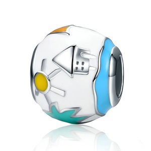 Silver plating Sweet Family Journey Beads Fit Bracelets Jewelry Gift