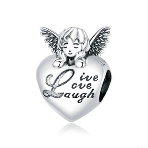 Silver plating Thanksgiving Angel Charm for Female Bracelet Jewelry